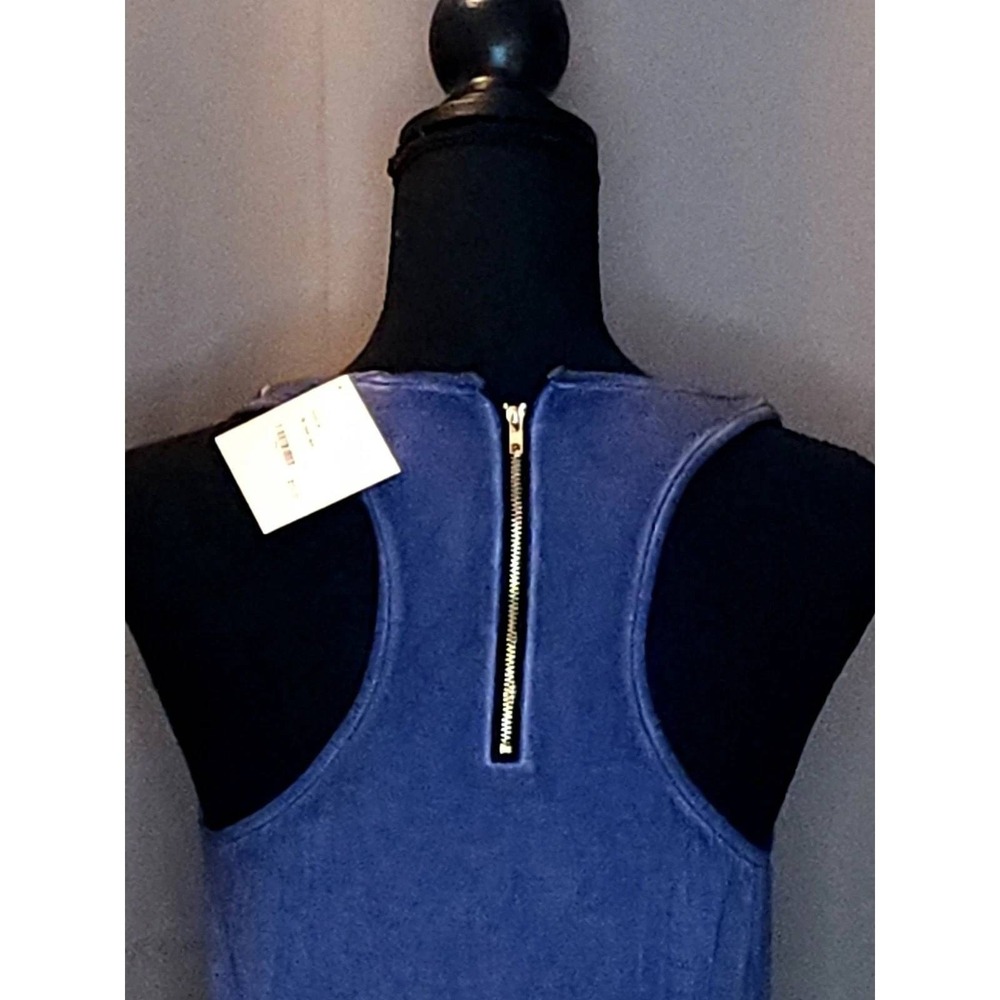 NEW POL Tank Top Blue Mineral Acid Wash Zipper Pocket Boho-Large - Picture 5 of 6